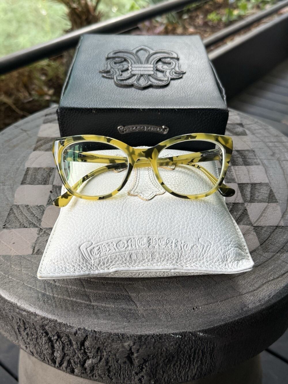 Chrome Hearts SWAMP ASS Eyeglasses 51-20-144 Yellow Black Rare Frame